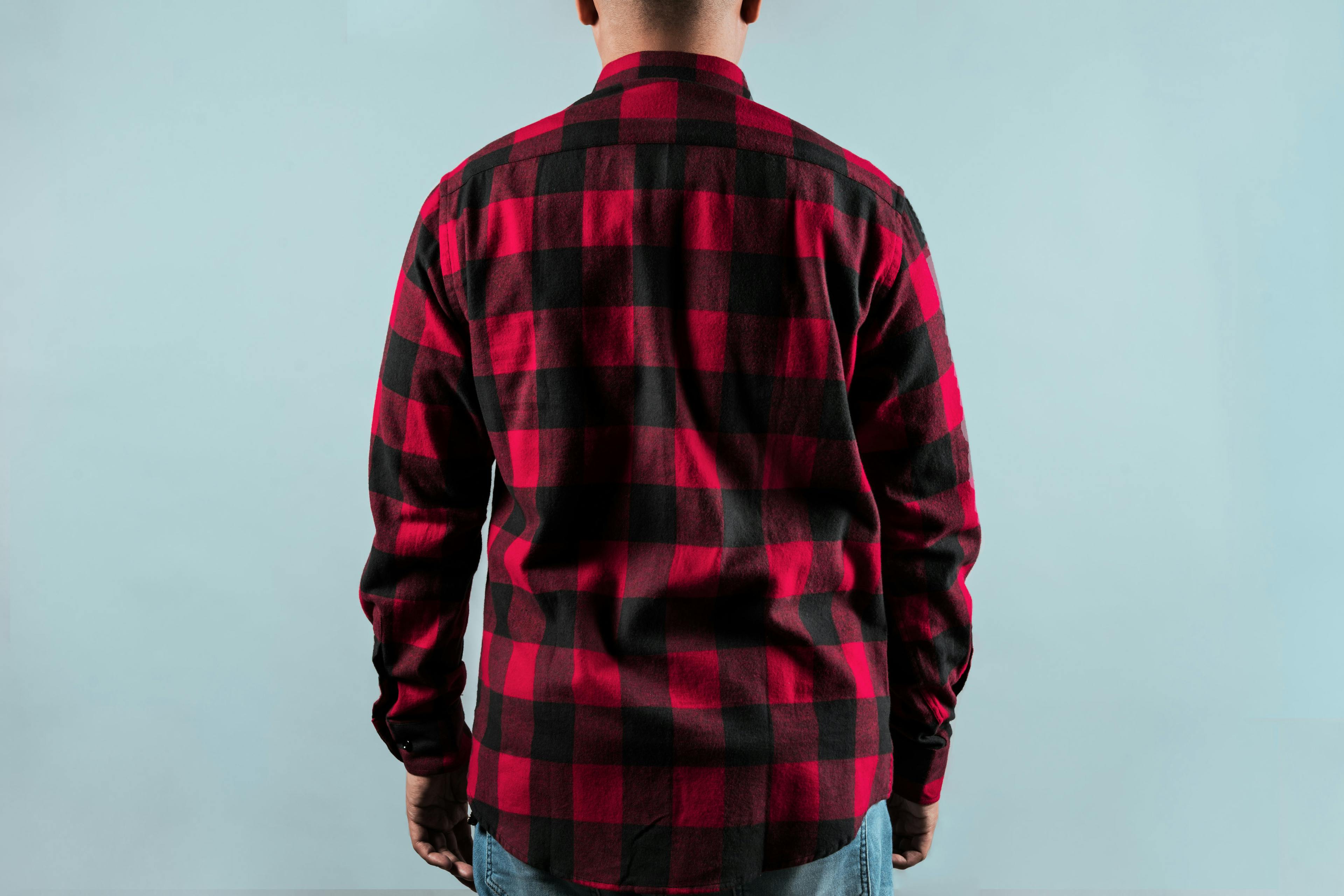 Red and black fall flannel